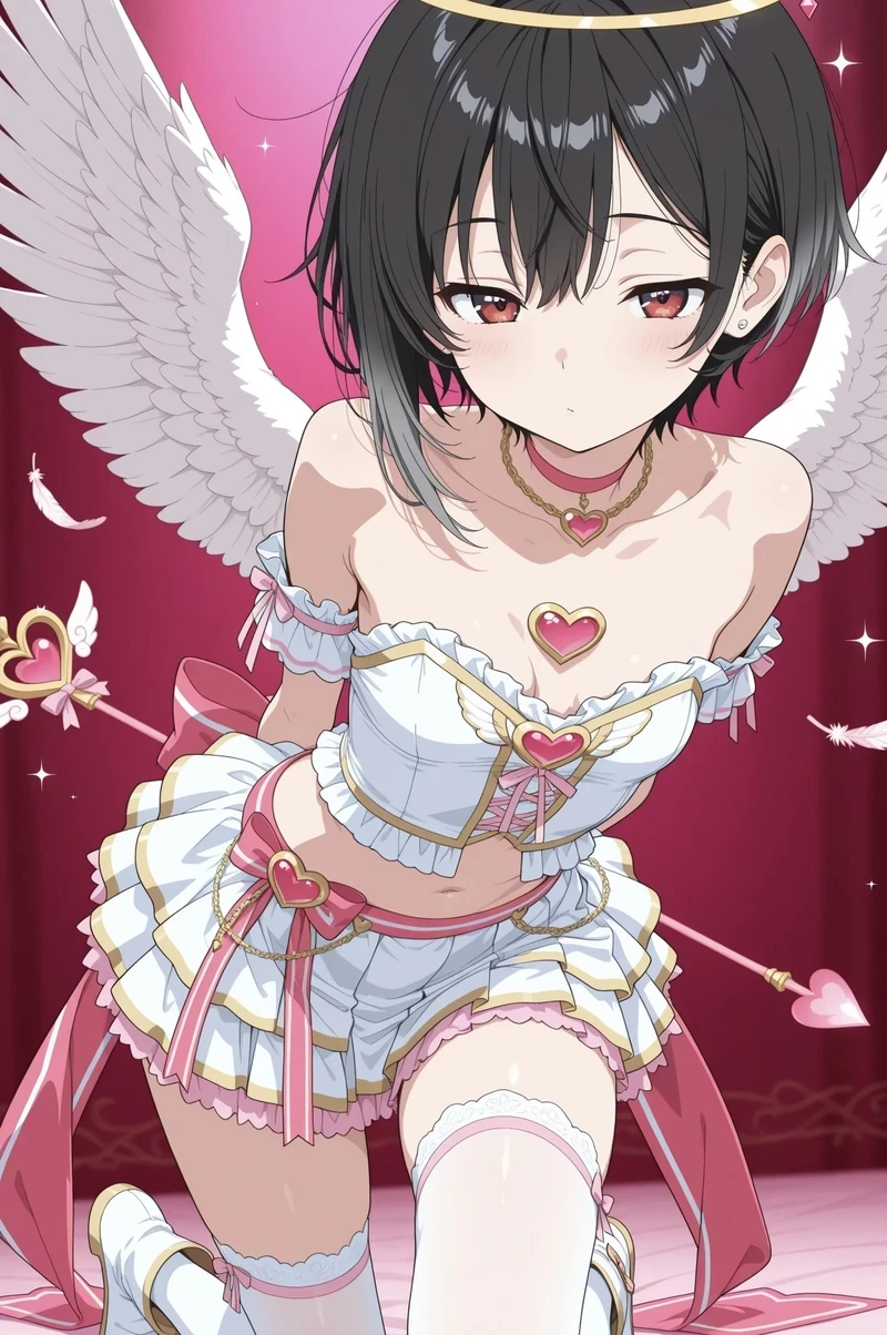 Hình anime thiên thần quyến rũ khoe vòng ba nóng bỏng