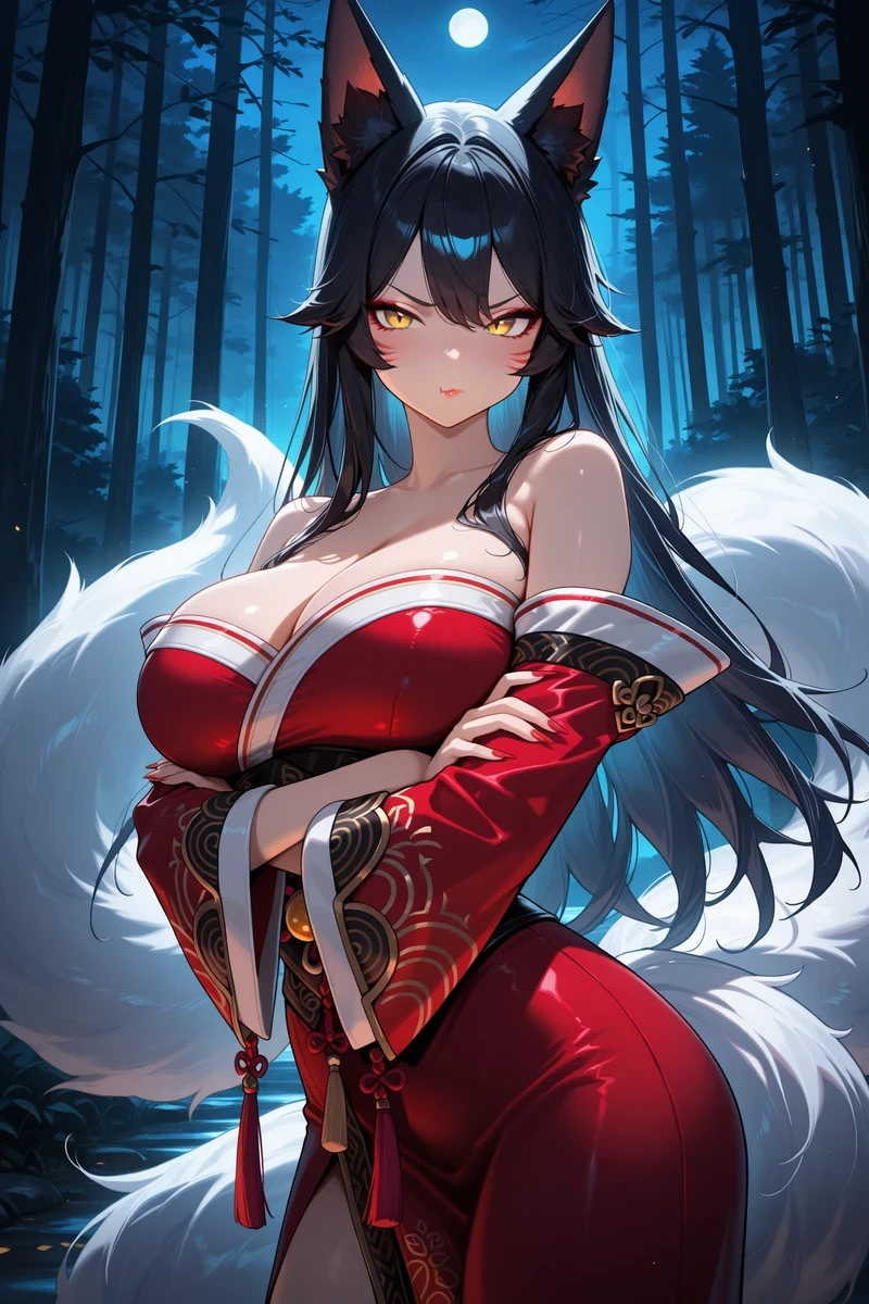Hình hentai Ahri lộ hàng không che