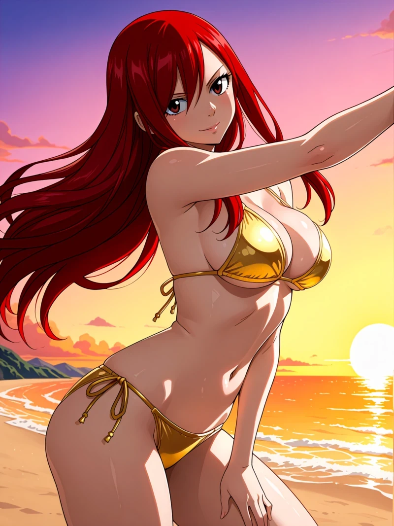 Hình hentai Erza sexy khoe đít quyến rũ