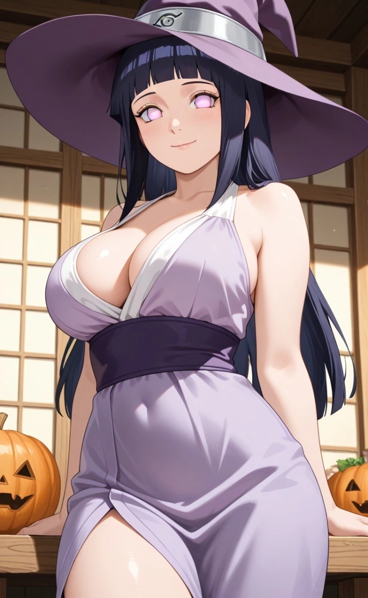 Hình hentai Hinata lột đồ khoe body sexy