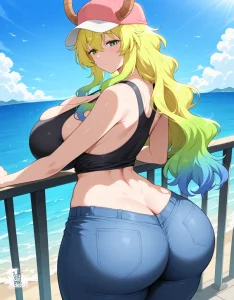 Hình hentai Lucoa khoe vòng 1 tròn đầy gợi cảm