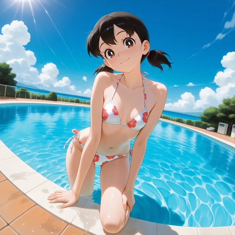 Hình hentai Shizuka bikini khoe hàng siêu phẩm