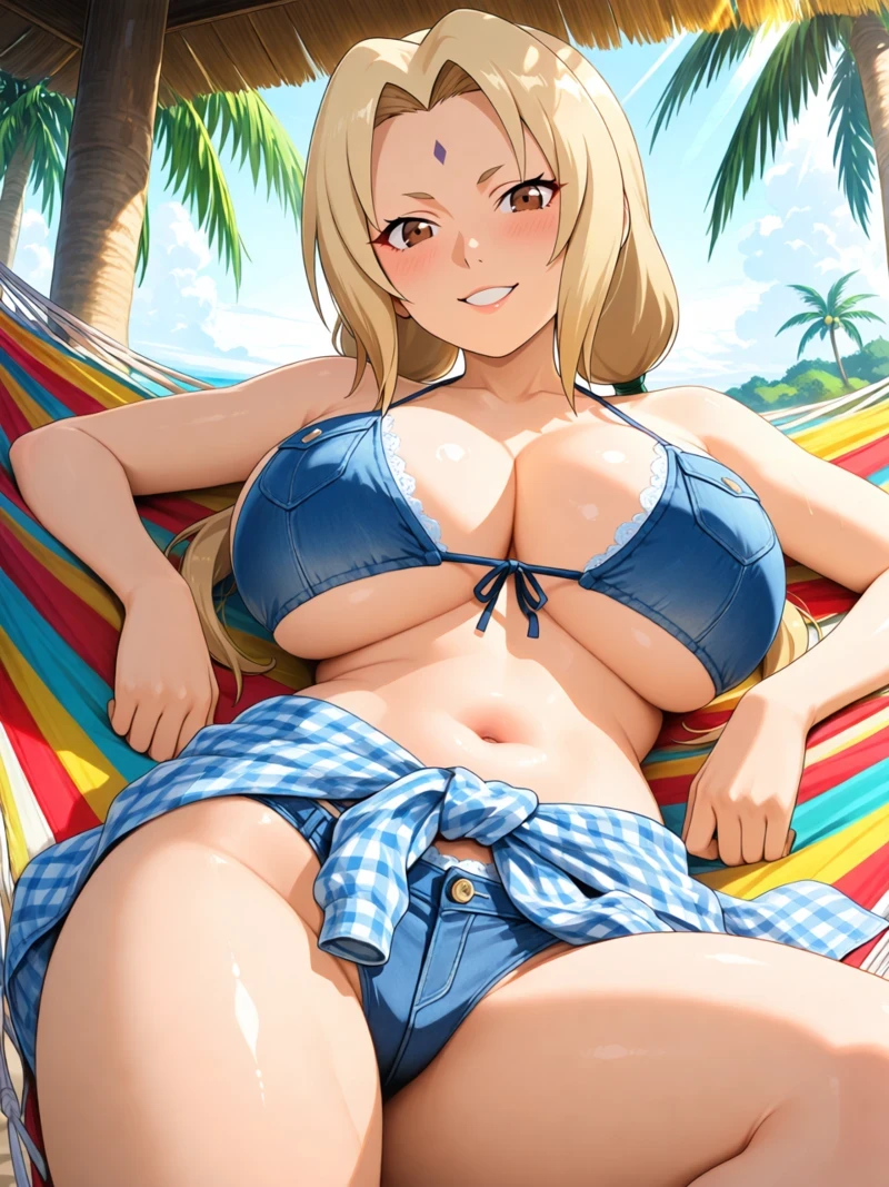 Hình hentai Tsunade bikini sexy không che