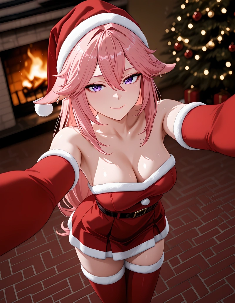 Hình hentai Yae Miko cởi đồ nóng bỏng