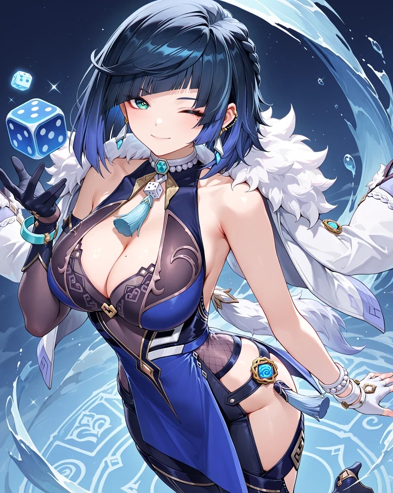 Hình hentai Yelan nude quyến rũ không che