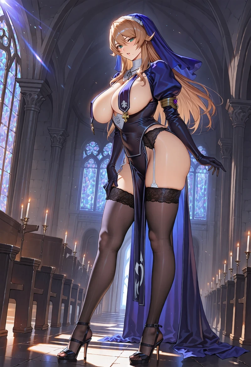 Hình nữ tu hentai dâm dục khoe vòng 3 hút hồn