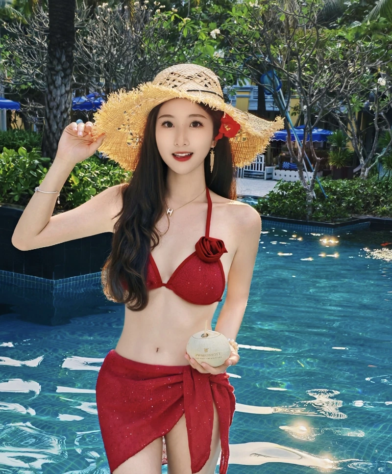Hình ảnh gái xinh mặc bikini 2 mảnh xinh tươi