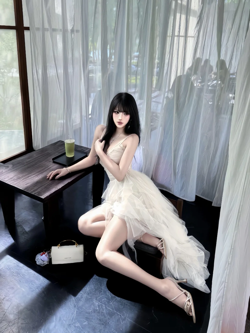 Người đẹp váy lưới mỏng manh show hàng hút hồn