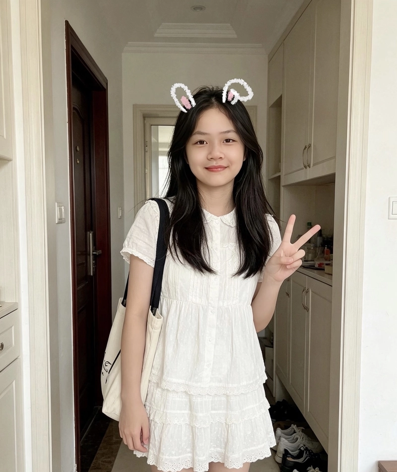 Phong thái nhẹ nhàng của gái xinh 2k14