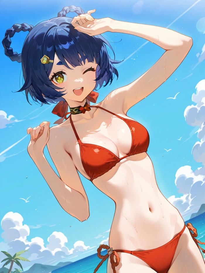 Xiangling trong ảnh hentai hăng say nhiệt